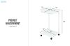 Picture of HONEYBEAR 2-Tier Side Table with Wheels