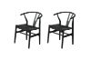 Picture of 53x50x79 WISHBONE Solid Wood Y Replica Chair (Black) - 2 Chairs in 1 Carton