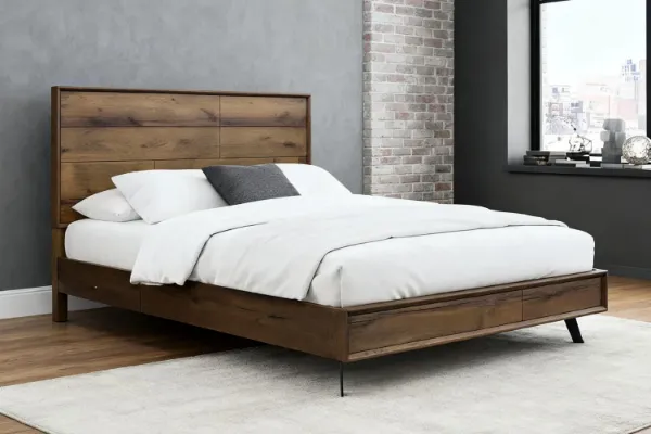 Picture of CLEVEDON Solid Oak Bedframe in Queen/Super King Size