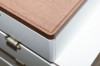 Picture of THIAGO 5-Drawer 100-140 Extension Tray Top Dressing Table with LED Mirror and Zerra Makeup Stool Set