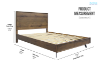 Picture of CLEVEDON Solid Oak Bedframe in Queen/Super King Size