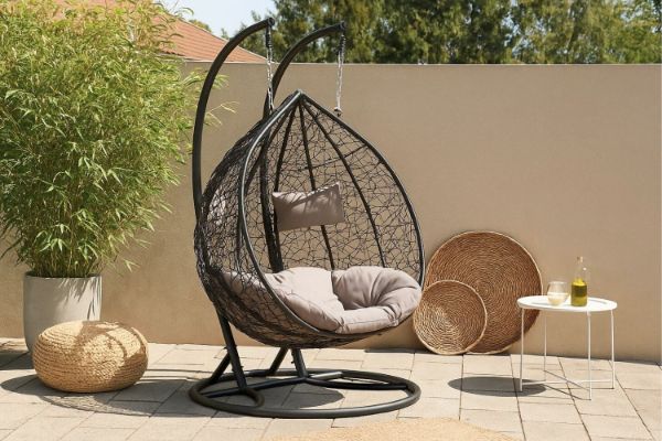 Picture of MALAM Double Seat Rattan Outdoor Hanging Egg Chair