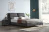Picture of [FLOOR MODEL CLEARANCE] ROMEO Queen Size Genuine Leather Bed Frame (Dark Grey)