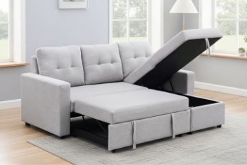 Picture of HARTFIELD Reversible Corner Sofa/Sofa Bed with Storage (Grey)