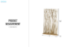 Picture of WILDBRANCH 200x120cm Teak Wood Decorative Screen/Room Divider
