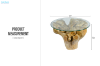 Picture of TAKARA D70 Tempered Glass Top Handcrafted Teak Root Coffee Table