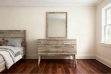 Picture of BALLINA 4-Drawer Solid Acacia Wood Dresser with Mirror 