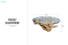 Picture of TAKARA D110 Tempered Glass Top Handcrafted Teak Root Coffee Table