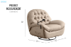 Picture of BAVA 360° Swivel Power Recliner Lounge Chair with Mobile Holder (Beige)