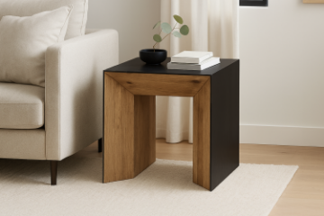 Picture of BETA Reclaimed Pine Wood Side Table (60x60cm)