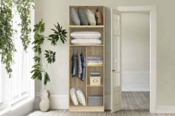 Picture of BESTA Wall Solution Modular Wardrobe System - 2-Door Wardrobe with Top Unit