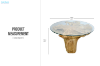 Picture of TAKARA D110 Tempered Glass Top Handcrafted Teak Root Dining Table