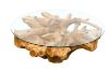 Picture of TAKARA D110 Tempered Glass Top Handcrafted Teak Root Coffee Table