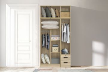 Picture of BESTA Wall Solution Modular Wardrobe System - 7-Door Wardrobe with Top Unit