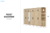 Picture of BESTA Wall Solution Modular Wardrobe System - 7-Door Wardrobe with Top Unit