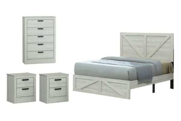 Picture of ASHLEY Bedroom Combo Set in Queen Size - 4PC Combo