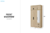 Picture of BESTA Wall Solution Modular Wardrobe System - 3-Door Wardrobe with Top Unit