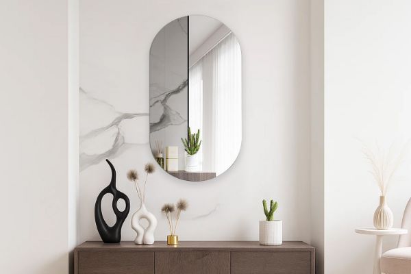 Picture of 329-064 H68 Oval Wall Mirror with LED light