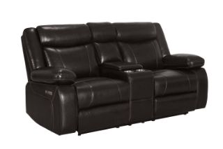 Picture of ZENO Power Reclining Sofa Range - 2 Seat with Cup Holders, Storage, USB & Type-C Ports(2RRC)