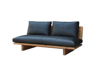 Picture of TIMBERA 100% Genuine Leather Reclaimed Pine Wood Sofa Range - 3 Seater