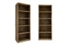 Picture of TIMBERA 90x240cm 5-Tier Solid Reclaimed Pine Wood Bookshelf