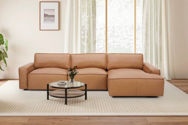 Picture of HAMMOND 100% Oil-Waxed Leather Sectional Modular Sofa