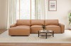 Picture of HAMMOND 100% Oil-Waxed Leather Sectional Sofa - Chaise Facing Left