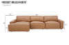 Picture of HAMMOND 100% Oil-Waxed Leather Sectional Sofa - Chaise Facing Left