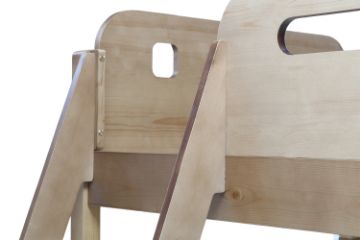 Picture of [FLOOR MODEL CLEARANCE] CARRIAGE Solid Pine Wood Single Over Double Bunk Bed (Natural) 