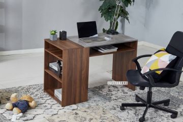 Picture of [FLOOR MODEL CLEARANCE]  BILLY 116 Writing Desk with Shelf *Walnut
