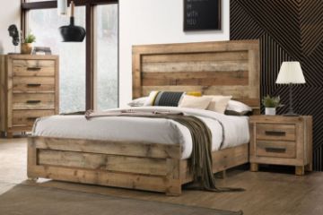 Picture of  [FLOOR MODEL CLEARANCE] ROLAND Queen Size Bed Frame (Natural)