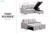 Picture of [FLOOR MODEL CLEARANCE]  HARTFIELD Reversible Corner Sofa/Sofa Bed with Storage (Grey)