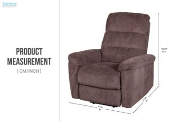 Picture of  [FLOOR MODEL CLEARANCE]MARTINA Power Lift Recliner Chair (Grayish Pink) 