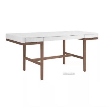 Picture of  [FLOOR MODEL CLEARANCE] ARCTIC 165 High Gloss Solid Ash Wood Office Desk with 3 Drawers