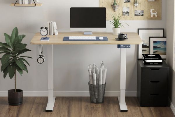 Picture of NEXUS 120 Electric Height Adjustable Standing Desk with LED Display (Light Oak)