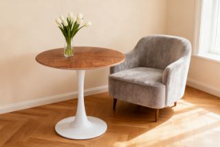 Picture of JACOB D80 Round Dining Table (Walnut Colour)