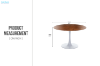 Picture of JACOB D100 Round Dining Table (Walnut Colour)