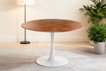 Picture of JACOB D120 Round Dining Table (Walnut Colour)