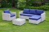Picture of EUDY 6PC Modular Wicker Outdoor Lounge Sofa Set (Grey+Blue)