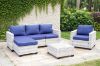 Picture of EUDY 6PC Modular Wicker Outdoor Lounge Sofa Set (Grey+Blue)