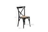 Picture of  [FLOOR MODEL CLEARANCE] ALBION Solid Beech Cross Back Dining Chair with Rattan Seat (Black)