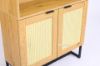 Picture of  [FLOOR MODEL CLEARANCE]  SAILOR 2-Door Bookshelf with Rattan (Oak Colour)