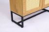 Picture of  [FLOOR MODEL CLEARANCE]  SAILOR 2-Door Bookshelf with Rattan (Oak Colour)