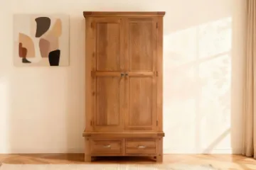 Picture of WESTMINSTER 2-Door 2-Drawer Solid Oak Wardrobe
