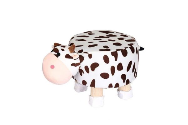 Picture of PLUSH Animal Foot Stool (Cow)