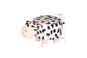 Picture of PLUSH Animal Foot Stool (Cow)