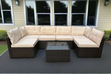 Picture of RENAVA 5PC Sectional Outdoor Lounge Wicker Sofa Set
