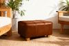 Picture of SHILPI Natural Cow Leather Solid Teakwood Bench