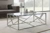 Picture of LELLA Rectangle Clear Glass Coffee Table (Silver)