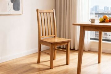 Picture of BAYARD Solid Pine Wood Dining Chair (Light Walnut)